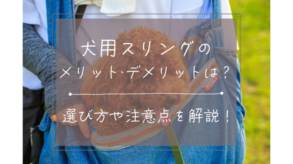 犬用スリング　メリット・デメリット
